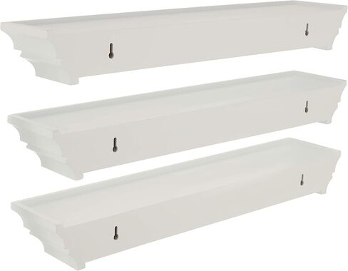 Kiera Grace Madison Floating Wall Shelves, White in Kuwait