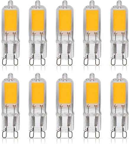 Simba Lighting G9 LED COB Light Bulb (4 Pack) 2W T4 20W to 25W Halogen Replacement for Pendants, Ceiling Lights, Desk Lamp, Wall Sconce, 120V JCD Bi-Pin Base Non-Dimmable, 2700K Warm White in Kuwait