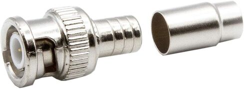 Triplett GEM BNC Crimp On Connectors for RG59 PVC, RG6 PVC, and RG6 TFE, Male, 50-Ohm, 10 Pack (301-00TP) in Saudi Arabia