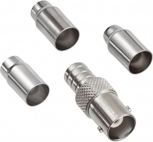 Triplett GEM BNC Crimp On Connectors for RG59 PVC, RG6 PVC, and RG6 TFE, Male, 50-Ohm, 10 Pack (301-00TP) in Saudi Arabia