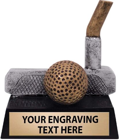 Crown Awards 4.5" Ace Golf Putt Sculpture, Highly Detailed Resin Golf Awards with Customized Engraving Prime in Saudi Arabia
