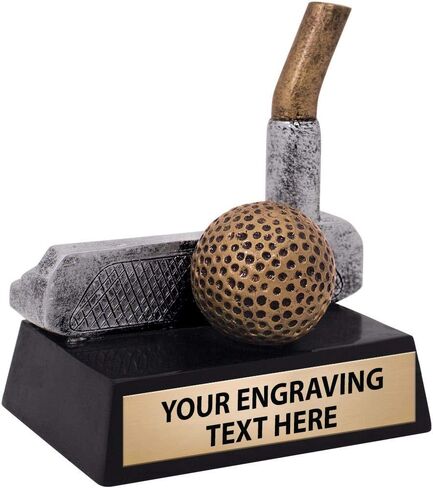 Crown Awards 4.5" Ace Golf Putt Sculpture, Highly Detailed Resin Golf Awards with Customized Engraving Prime in Saudi Arabia