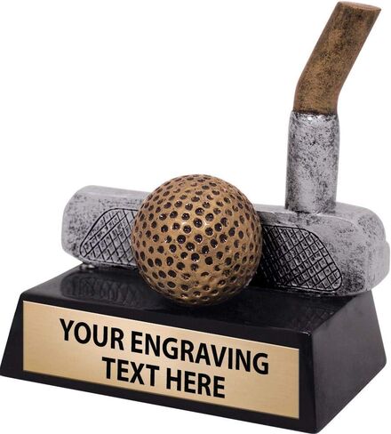 Crown Awards 4.5" Ace Golf Putt Sculpture, Highly Detailed Resin Golf Awards with Customized Engraving Prime in Saudi Arabia