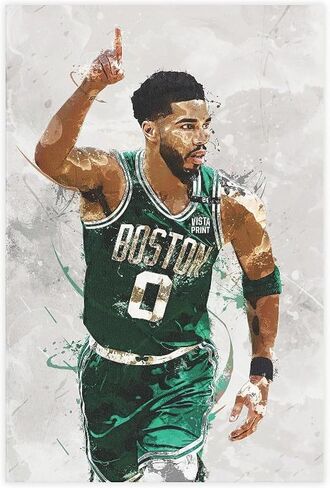 stortnate Jayson Tatum Poster Basketball Canvas Poster Bedroom Decor Sports Landscape Office Room Decor Gift Unframe:12x18inch(30x45cm) in Saudi Arabia