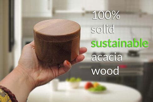 Cookbook People Acacia Wood Salt Box Holder Pinch of Salt on Magnetic Pivot Lid in Saudi Arabia