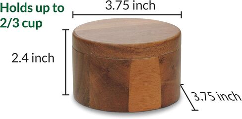 Cookbook People Acacia Wood Salt Box Holder Pinch of Salt on Magnetic Pivot Lid in Saudi Arabia