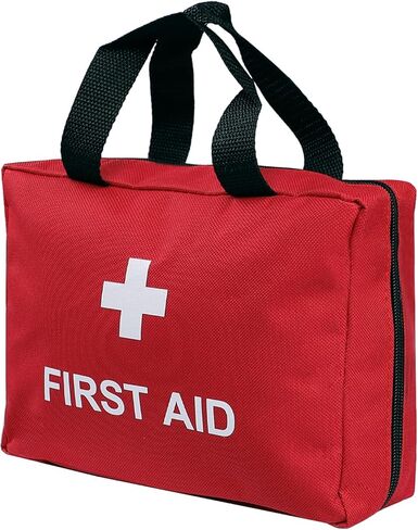 First Aid Kit Reflective Cross Empty Travel Rescue Pouch Medicine Bag Emergency kit Suitable for Car Home Office Kitchen Sport Outdoors (Red) in Saudi Arabia