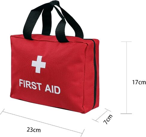 First Aid Kit Reflective Cross Empty Travel Rescue Pouch Medicine Bag Emergency kit Suitable for Car Home Office Kitchen Sport Outdoors (Red) in Saudi Arabia
