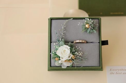 RENORNER Handmade Preserved Flower Ring Box,Forever Rose Proposal Ring Gift Box,Best Gift for Her,Propose,Wedding,Anniversary,Birthday Gifts for Women (Pink) in Saudi Arabia