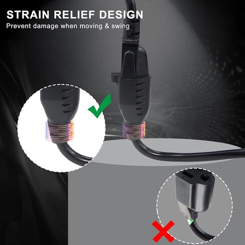 [3 PACK] Flat Plug Short Power Extension Cord - 6inch Black Low Profile Flat Head 3 Prong Grounded Indoor Extension Cord,16AWG 13amp Household Appliance Electrical Extension Cord with Flat Wall Plug in Kuwait