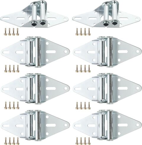 8 PCS Garage Door Hinges with Mounting Bolts, Heavy Duty #2 Door Hinges with Galvanized Finish for Residential/Light Commercial Garage Door Replacement in Saudi Arabia