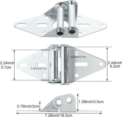 8 PCS Garage Door Hinges with Mounting Bolts, Heavy Duty #2 Door Hinges with Galvanized Finish for Residential/Light Commercial Garage Door Replacement in Saudi Arabia