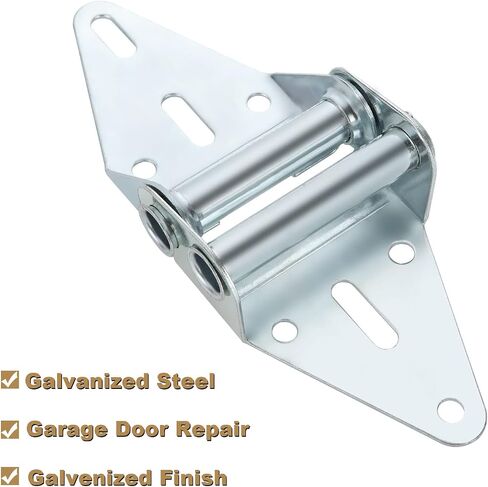 8 PCS Garage Door Hinges with Mounting Bolts, Heavy Duty #2 Door Hinges with Galvanized Finish for Residential/Light Commercial Garage Door Replacement in Saudi Arabia
