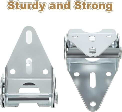 8 PCS Garage Door Hinges with Mounting Bolts, Heavy Duty #2 Door Hinges with Galvanized Finish for Residential/Light Commercial Garage Door Replacement in Saudi Arabia