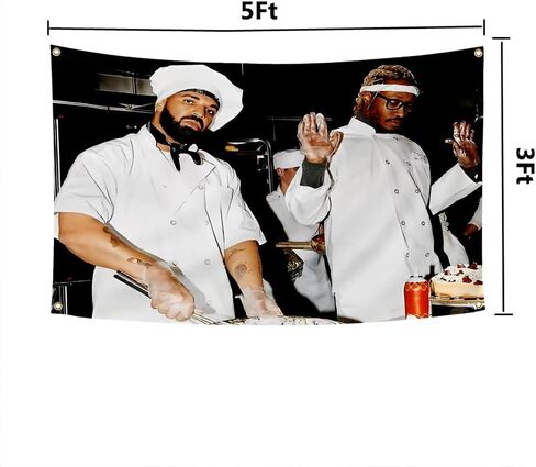 Drake and Future Funny Flag Life Is Good Album 3x5 Feet Tapestry Banner For College Man Cave Dorm in Saudi Arabia
