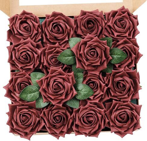 TINGE TIME Artificial Roses for Decoration 16pcs Real Looking Fake Flowers w/Stem Peacock Green Artificial Flowers for DIY Wedding Bouquets Bridal Shower Centerpieces Party Anniversary Home Decor in Saudi Arabia