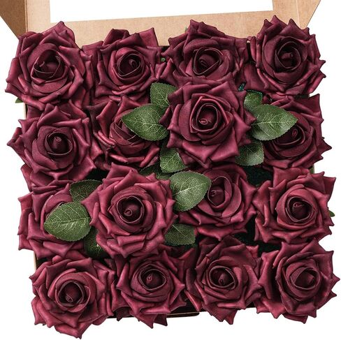 TINGE TIME Artificial Roses for Decoration 16pcs Real Looking Fake Flowers w/Stem Peacock Green Artificial Flowers for DIY Wedding Bouquets Bridal Shower Centerpieces Party Anniversary Home Decor in Saudi Arabia