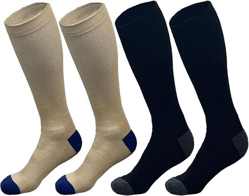 Long Tube Sports Socks, ELEYEKI Unisex Compression Calf Socks Outdoor Hiking Runing Socks 4Pairs in Saudi Arabia