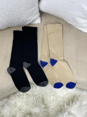 Long Tube Sports Socks, ELEYEKI Unisex Compression Calf Socks Outdoor Hiking Runing Socks 4Pairs in Saudi Arabia