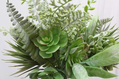 Artificial Fake 15" Succulent Bouquet Arrangement w/Individual Stems and Various Succulents for Arrangement fillers, Weddings Bouquet, Centerpiece Home Décor in Saudi Arabia