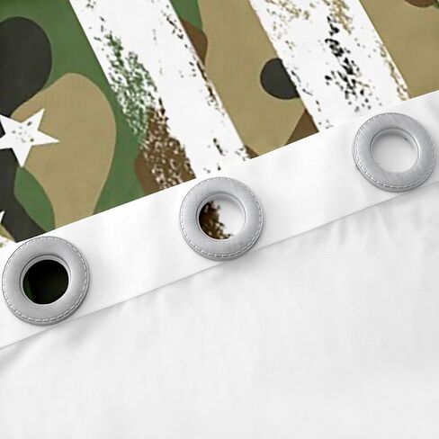 Erosebridal Black Bear Curtains Green Camouflage Curtains & Drapes, US Flag Blackout Curtains Army Military Camo Bedroom Curtains, Woodland Animal Window Treatments Farmhouse Lodge Cabin Decor in Saudi Arabia