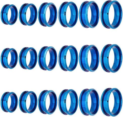 UNICRAFTALE Stainless Steel Blank Core Ring Settings Finger Ring Blanks for Inlay Comfort Grooved Finger Ring Round Empty Ring for Jewelry Making in Saudi Arabia