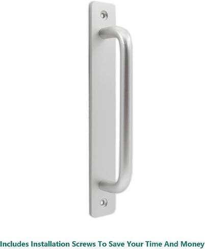 2 Pack Closet Door Handles, 7 inch Rustic Barn Door Handle Gate Handle,Aluminium Alloy Modern Barn Door Handles for Sliding Door Kitchen Cabinet Shed Door with Mounting Screws Black in Saudi Arabia