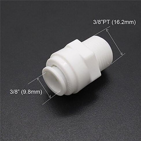 JIUWU 3/8-Inch Push 3/8-Inch PT Thread Male Straight Tube Quick Connect for RO Water Filter Pack of 5 in Saudi Arabia