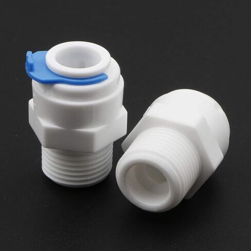 JIUWU 3/8-Inch Push 3/8-Inch PT Thread Male Straight Tube Quick Connect for RO Water Filter Pack of 5 in Saudi Arabia