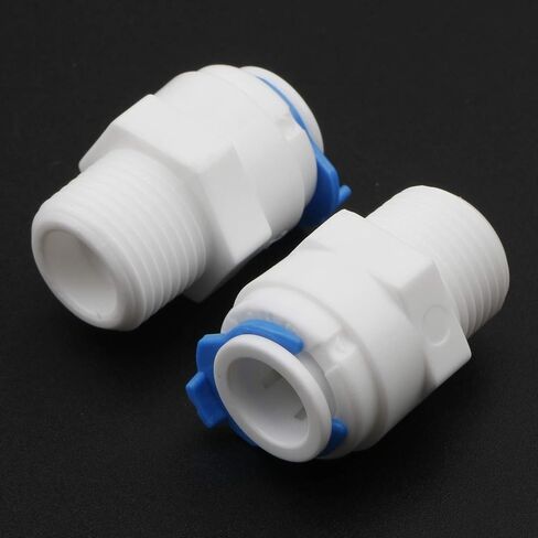 JIUWU 3/8-Inch Push 3/8-Inch PT Thread Male Straight Tube Quick Connect for RO Water Filter Pack of 5 in Saudi Arabia