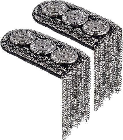 Framendino, Tassel Epaulettes Shoulder Spike Chain Epaulet Shoulder Applique Badge Brooch Pins for DIY Jacket Clothes Accessories in Saudi Arabia