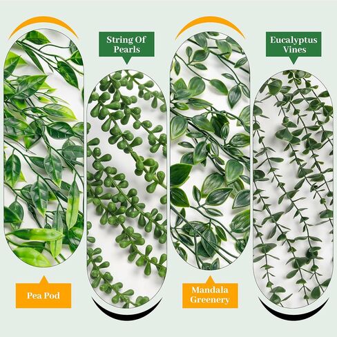 Der Rose 4 Pack Fake Plants Artificial Hanging Faux Plants Indoor in Black Pots for Room Home Shelf Wall Outdoor Decor in Saudi Arabia