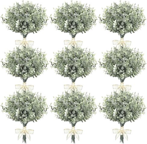 Fabbay 90 Pcs Eucalyptus Leaves Stems 9'' Tall Artificial Silver Dollar Eucalyptus Leaves Faux Eucalyptus Stems for Flower Bouquet Vase Wedding Halloween Centerpiece Autumn Home Office Greenery Decor in Saudi Arabia