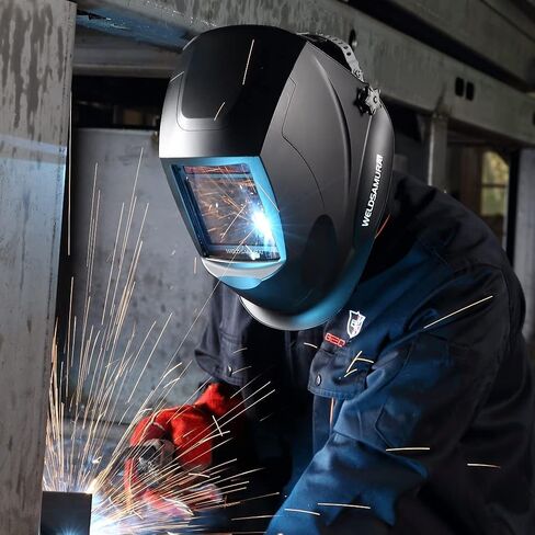 4.21"x3.59" Large View Welding Helmet, WELDSAMURAI Auto Darkening Welding Hood True Color 4 Arc Sensors Variable Shade 4/5-8/9-13 for TIG MIG ARC Grinding Plasma in Saudi Arabia