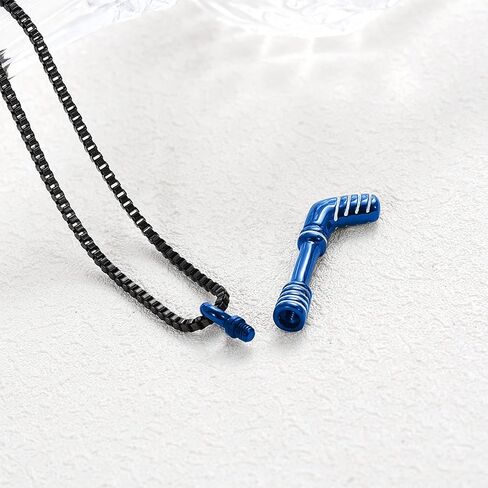 XSMZB Hockey Stick Cremation Jewelry for Ashes Pendant Locket Holder Ashes for Pet/Human Stainless Steel Keepsake Memorial Urn Necklace in Kuwait