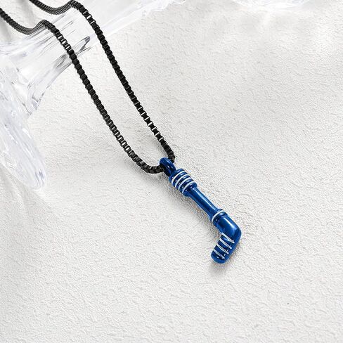 XSMZB Hockey Stick Cremation Jewelry for Ashes Pendant Locket Holder Ashes for Pet/Human Stainless Steel Keepsake Memorial Urn Necklace in Kuwait