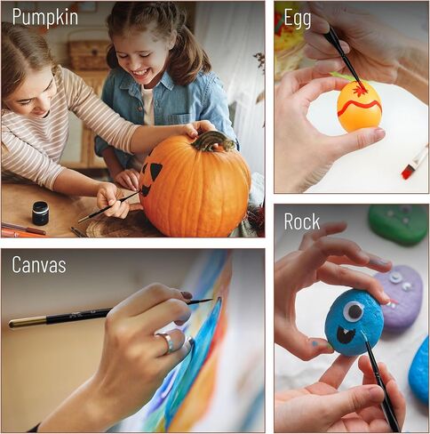 Mr. Pen- Detail Paint Brushes Set, 9 pcs, Silver/Black, Miniature Paint Brushes, Thin Paint Brushes, Model Paint Brushes, Fine Tip Paint Brush, Face Paint Brushes Set, Mini Paint Brushes in Kuwait