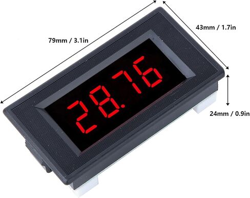 Mini Digital DC Voltmeter, 79x43x24 mm 4 Digit Voltage Tester Meter with Red LED Display Panel for Measure Various Battery Voltages(DC 500mV/1V/2V) in Saudi Arabia