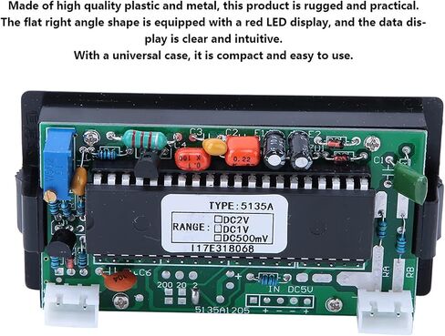 Mini Digital DC Voltmeter, 79x43x24 mm 4 Digit Voltage Tester Meter with Red LED Display Panel for Measure Various Battery Voltages(DC 500mV/1V/2V) in Saudi Arabia