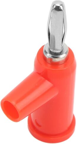 10pcs Stackable Banana Plug 4mm 0.2in Solderless Brass Standard Size Stackable Banana Connector for Security Accessories (Red) in Saudi Arabia
