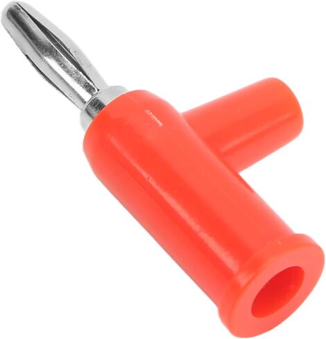 10pcs Stackable Banana Plug 4mm 0.2in Solderless Brass Standard Size Stackable Banana Connector for Security Accessories (Red) in Saudi Arabia