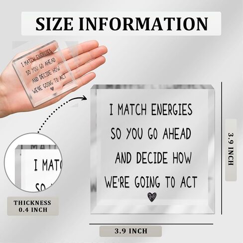 هدايا اقتباسات مكتبية مضحكة للنساء، علامة I Match للطاقة، هدايا ملهمة لزملاء العمل، ديكور مكتبي تحفيزي لرف المكتب لزملاء العمل والأصدقاء المفضلين in Saudi Arabia