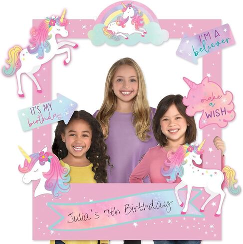 إطار صور قابل للتخصيص من Enchanted Unicorn - مقاس 35 بوصة × 30 بوصة (عبوة من 15 قطعة) - ورق مقوى متعدد الألوان نابض بالحياة مع 14 وظيفة إضافية فريدة - مثالي للحفلات وديكور المنزل in Saudi Arabia