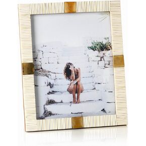 Zodax IN-6233 Maha Bone with Brass Trim and 8" x 10" Frame