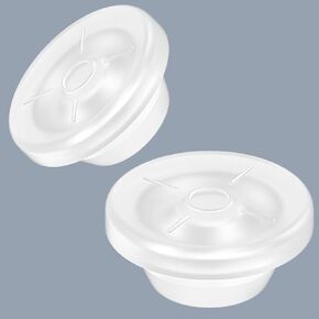 Ks-Tek 100pcs 20mm White Silicone Self Healing Injection Port, Butyl Stopper Plug for Medical Glass Bottle Vials, 20 White Silicone