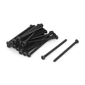 uxcell M2.5x30mm 10.9 Alloy Steel Button Head Hex Socket Cap Screw Bolt 30pcs