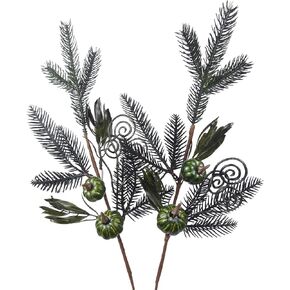 2 Pcs Artificial Flowers Branches Black Halloween Pumpkin Decorations Black Leaves Floral Stems Halloween Decoration Floral Arrangements for Haunted House Gothic Table Centerpiece Wedding Decor