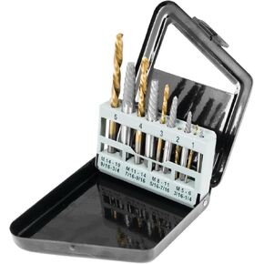 Performance Tool W8697 10-Piece Spiral Flute Screw Extractor Set