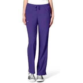 WonderWink W123 Women’s Drawstring Scrub Pant — Grape, X-Large Petite