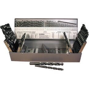 Viking Drill and Tool 43440 Type 240 Black Finish Jobber Drill 118 Degree Point HSS Set (115 Piece)